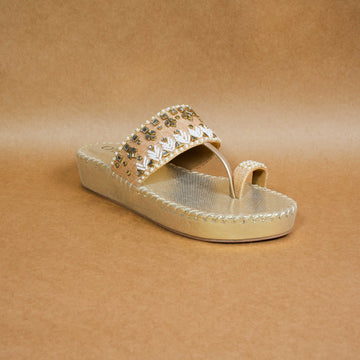 QAVO - The Zareen Wedges Embroidered Platform Sandals