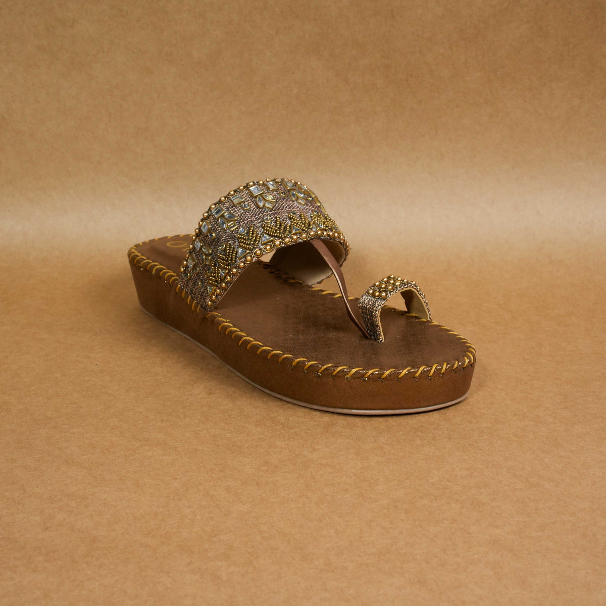 QAVO - The Zareen Wedges Embroidered Platform Sandals