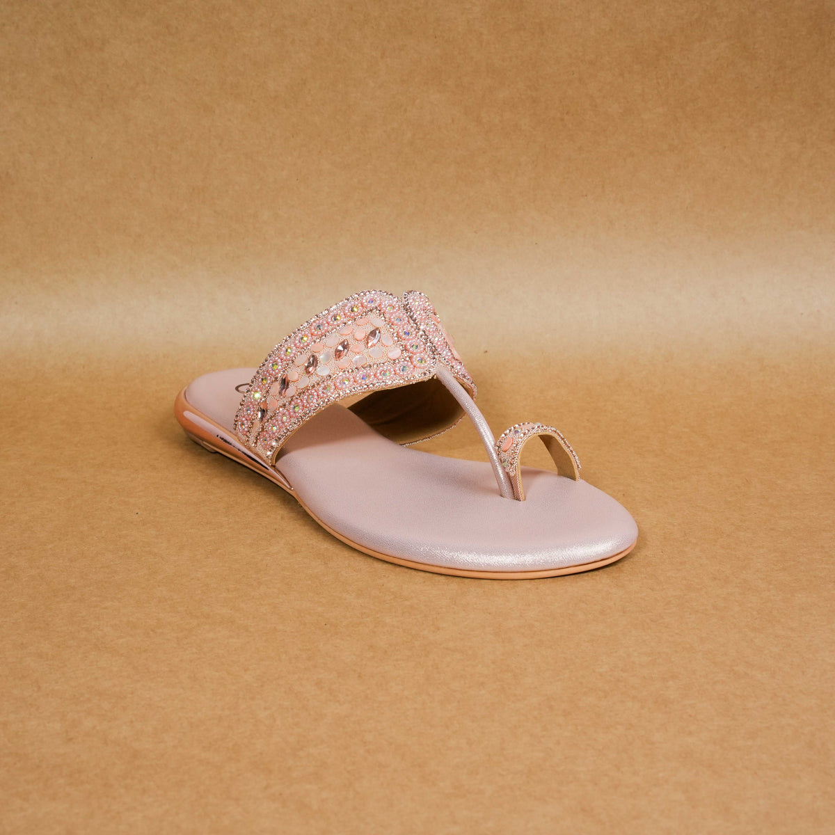 QAVO - The Aurelia Embellished Metallic Flats