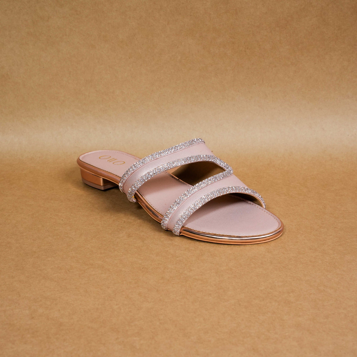 QAVO - The Seraphine Rhinestone Multi-Strap Heeled Sandals