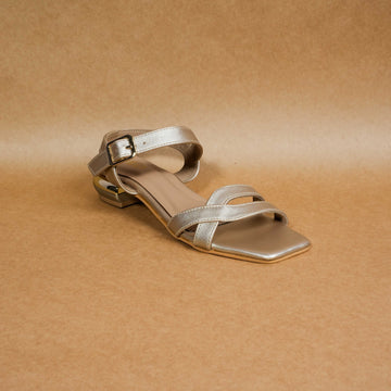 QAVO - The Elara Metallic Sandals