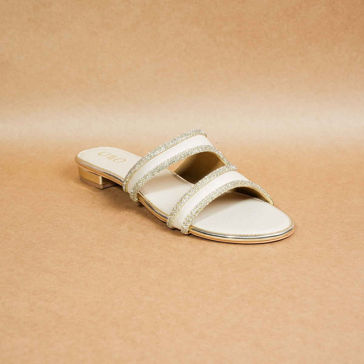 QAVO - The Seraphine Rhinestone Multi-Strap Heeled Sandals