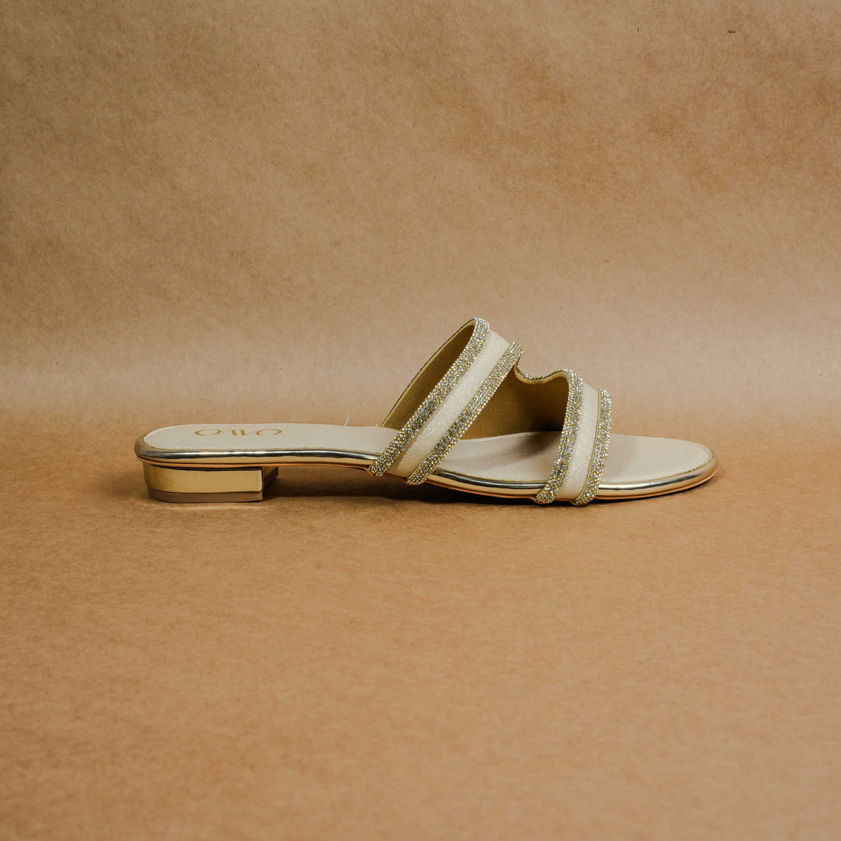 QAVO - The Seraphine Rhinestone Multi-Strap Heeled Sandals