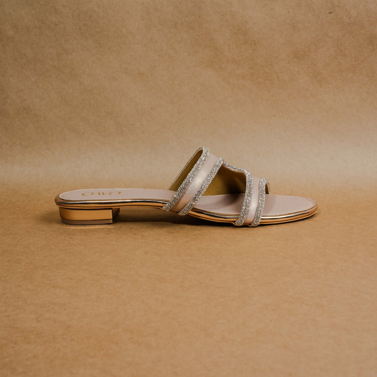 QAVO - The Seraphine Rhinestone Multi-Strap Heeled Sandals