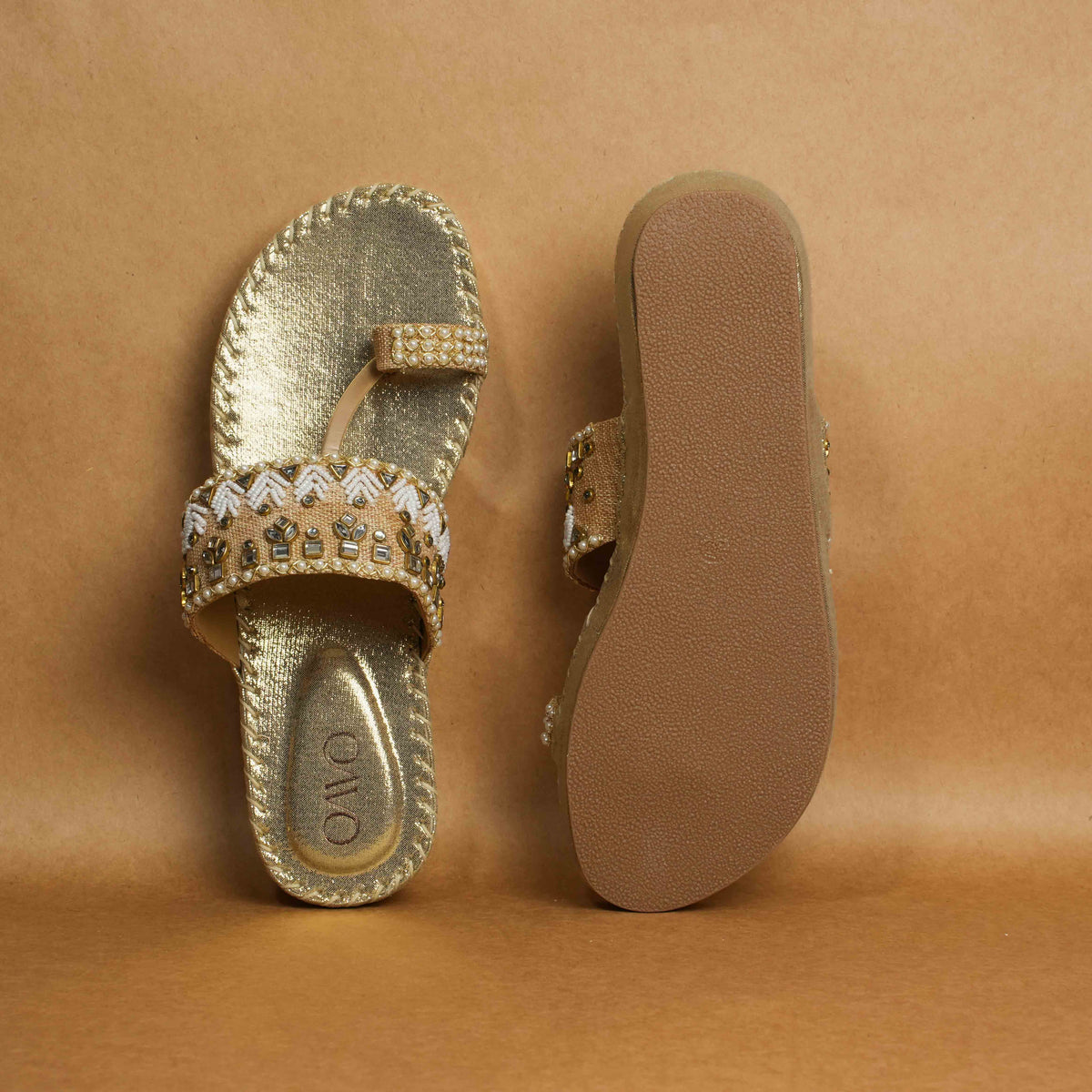 QAVO - The Zareen Wedges Embroidered Platform Sandals