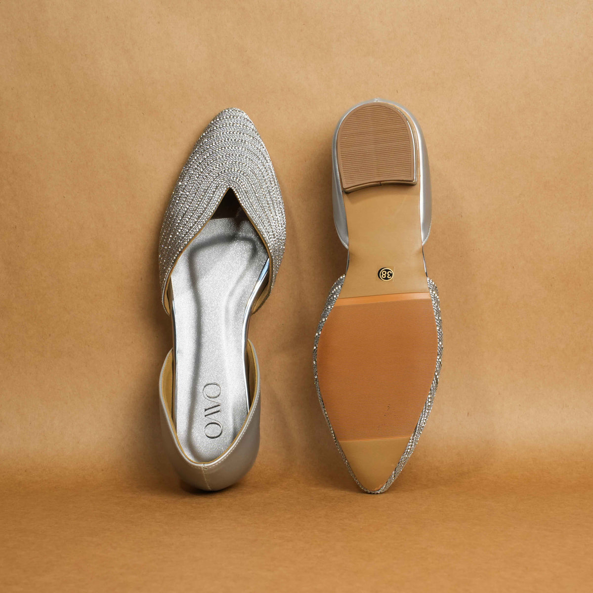 QAVO - The Virelle Embellished Pointed-Toe Mules
