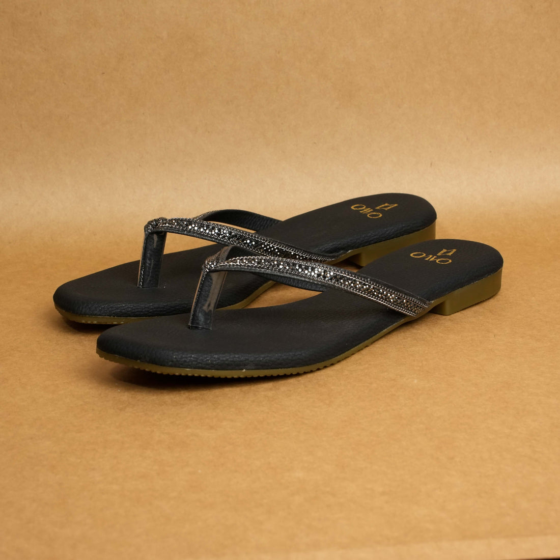 QAVO - The Roselle Embellished Rhinestone Sandals