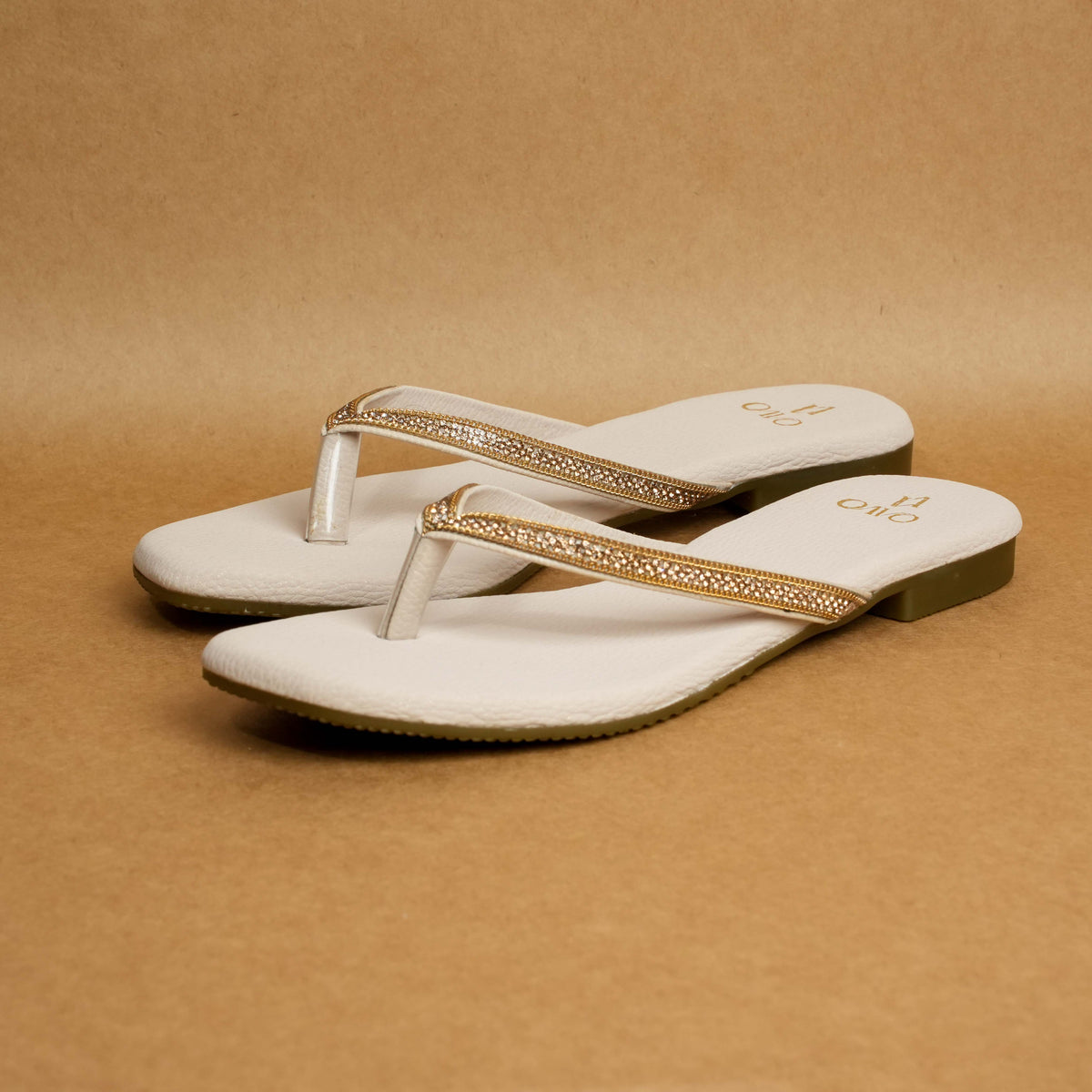 QAVO - The Roselle Embellished Rhinestone Sandals