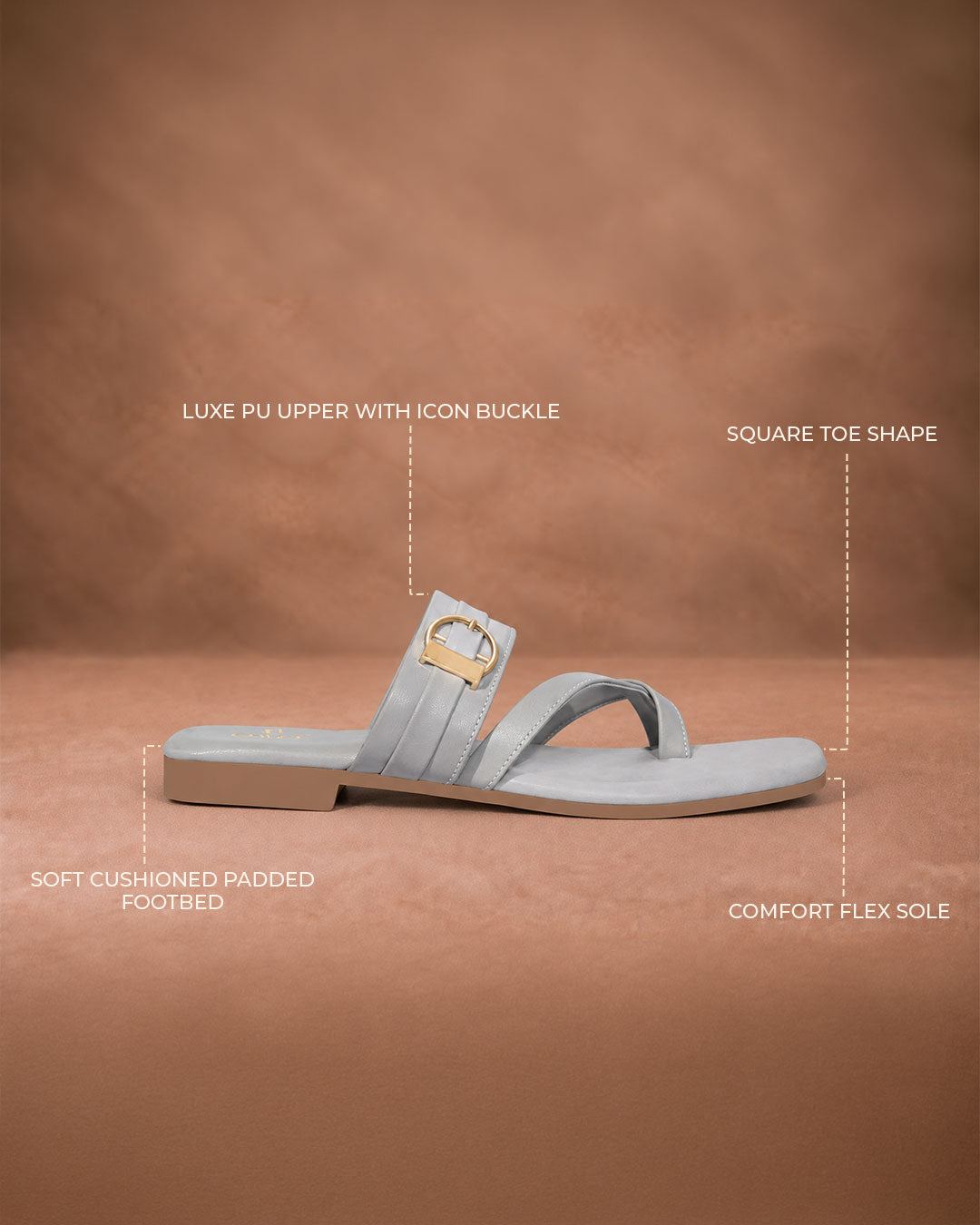 QAVO - The Aurelle Flats With Gold Buckle