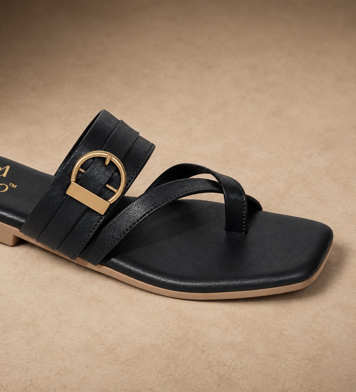 QAVO - The Aurelle Flats With Gold Buckle