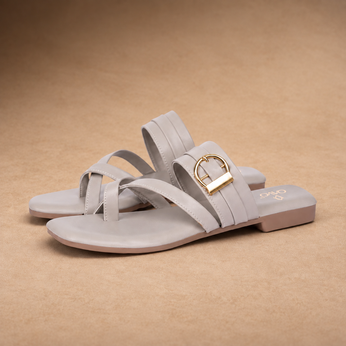QAVO - The Aurelle Flats With Gold Buckle