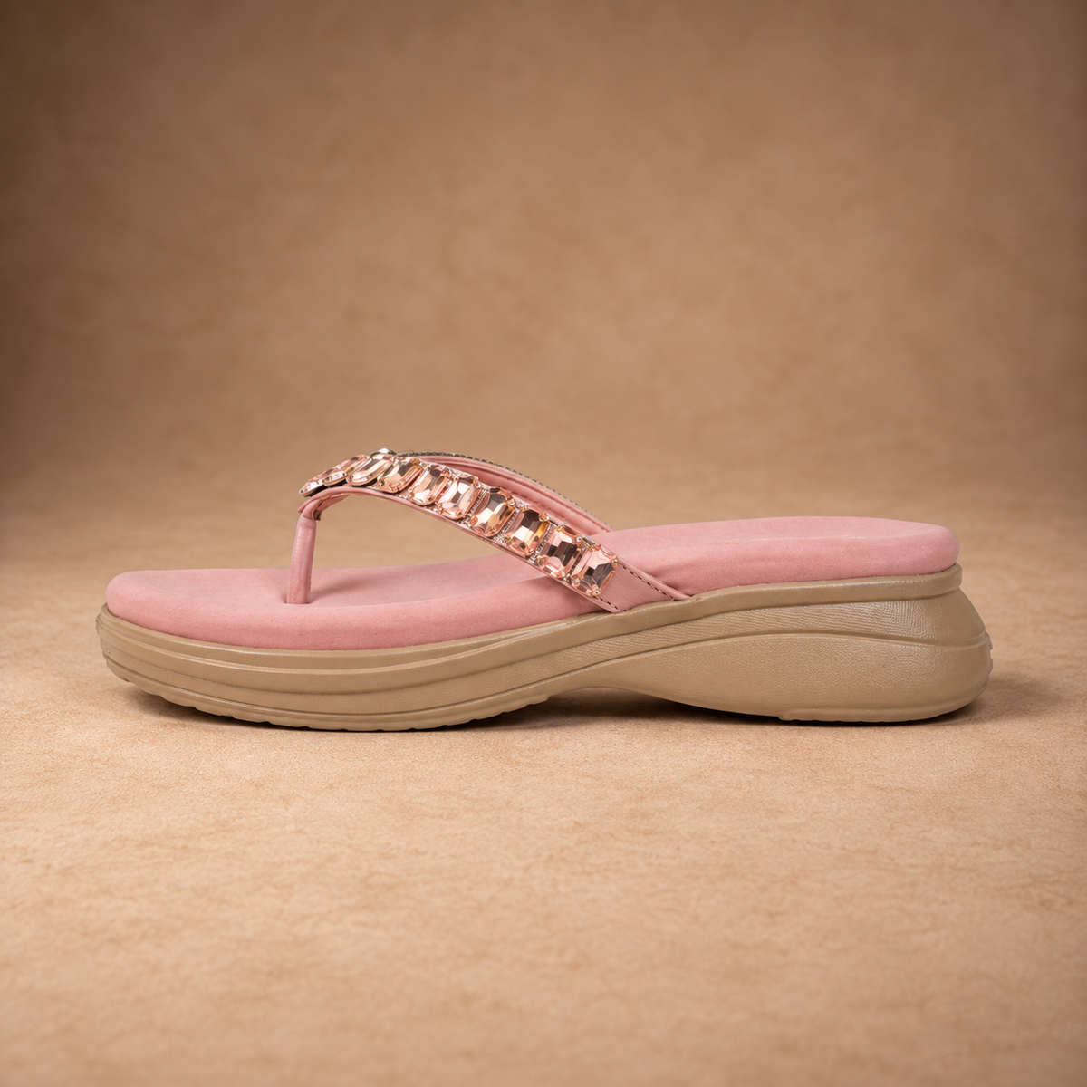 QAVO - The Celeste Crystal Embellished Wedge Sandals