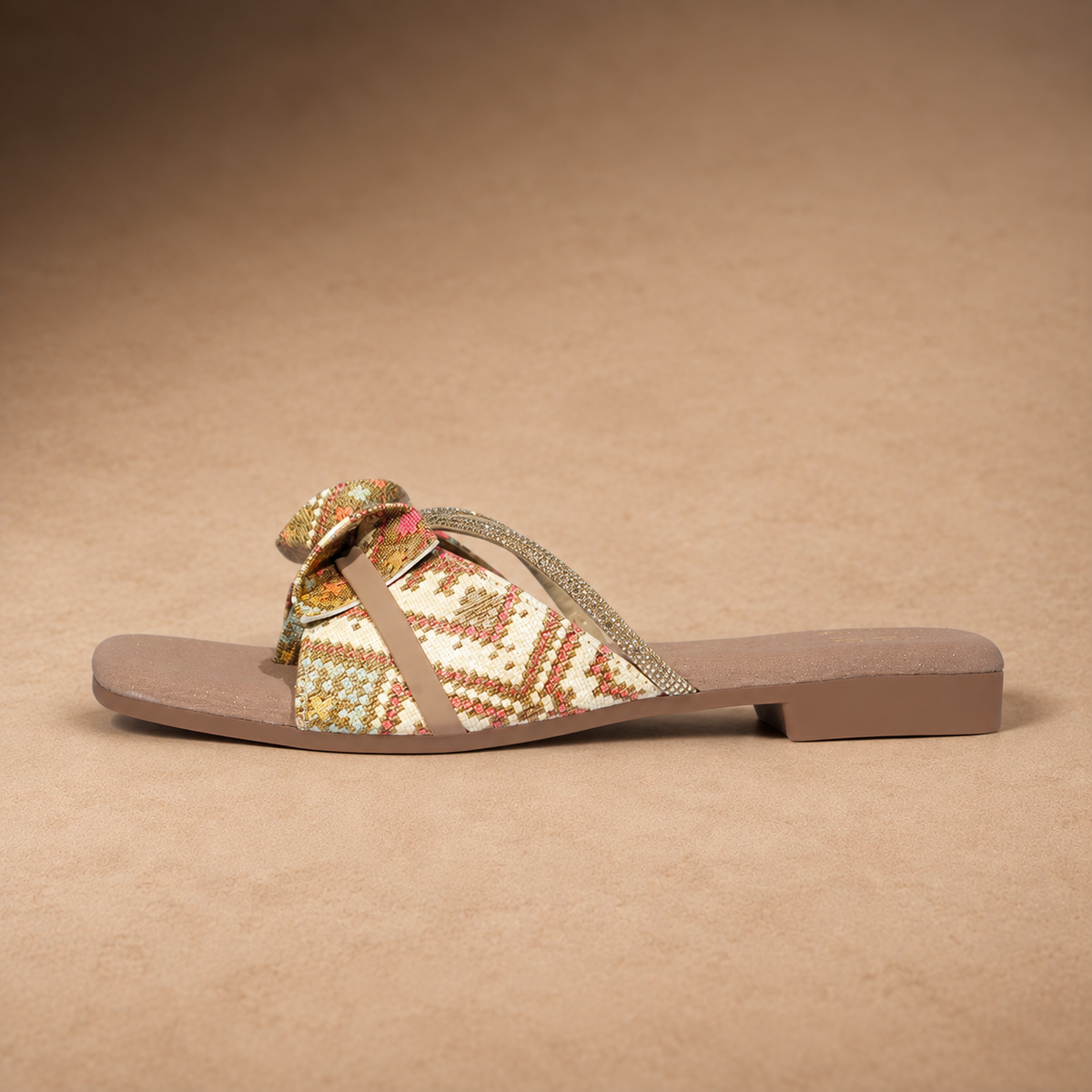 QAVO - The Elara Embellished Bow Flats