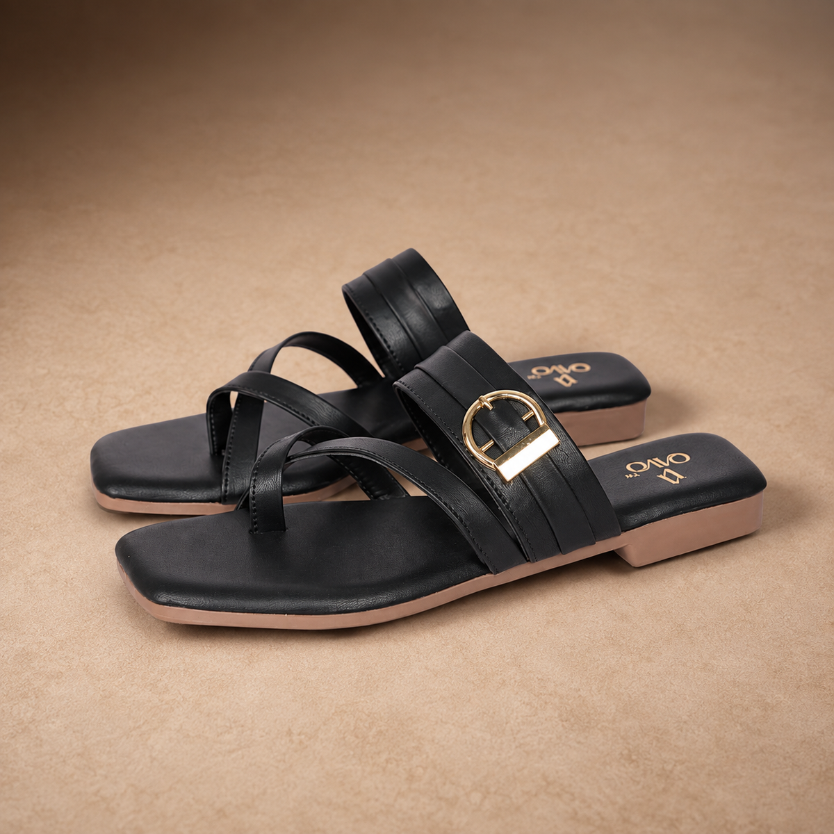 QAVO - The Aurelle Flats With Gold Buckle