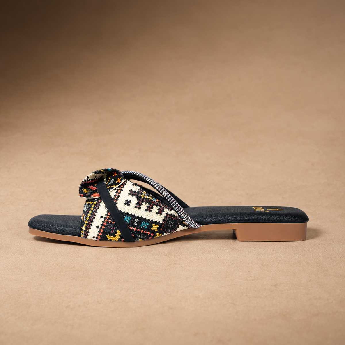 QAVO - The Elara Embellished Bow Flats