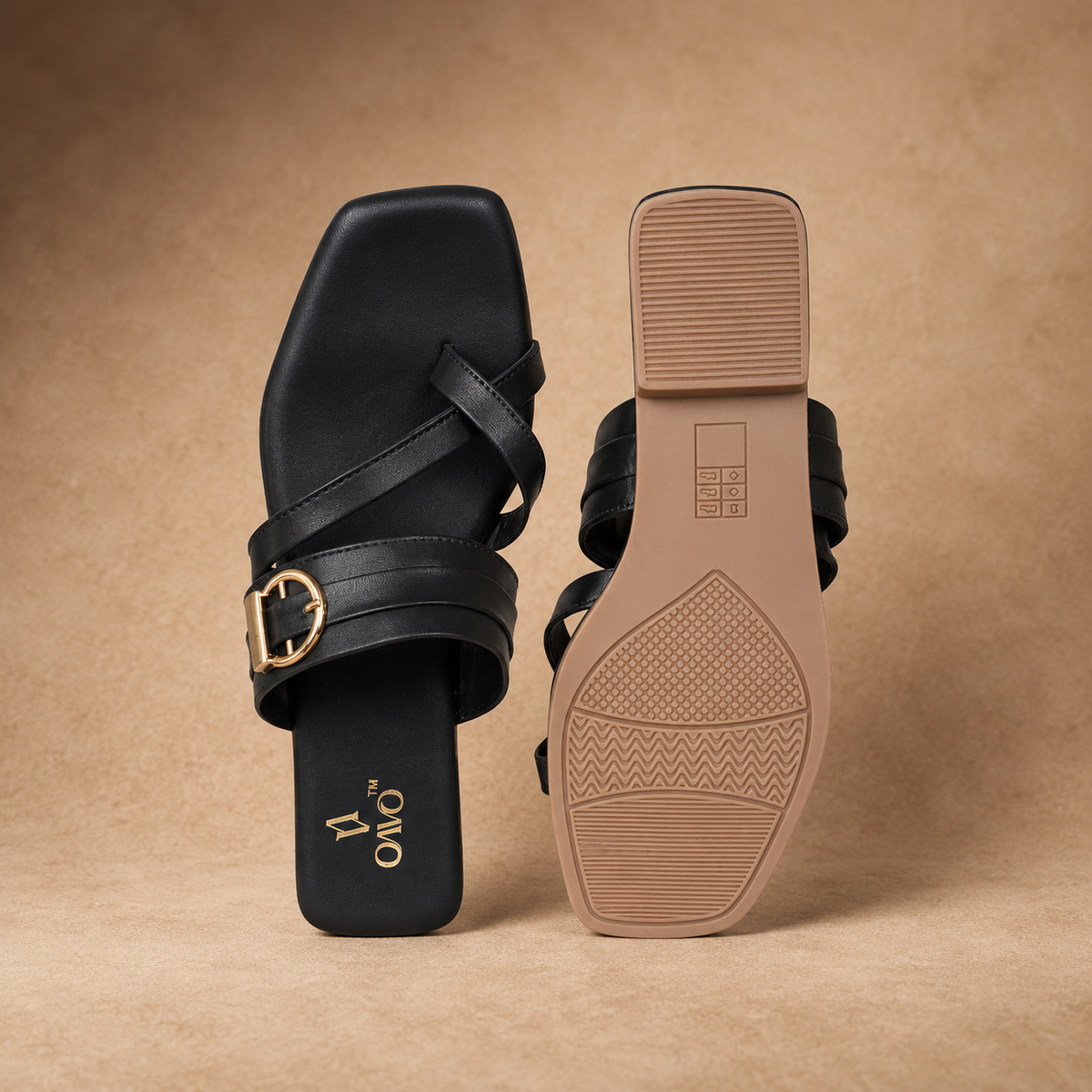 QAVO - The Aurelle Flats With Gold Buckle