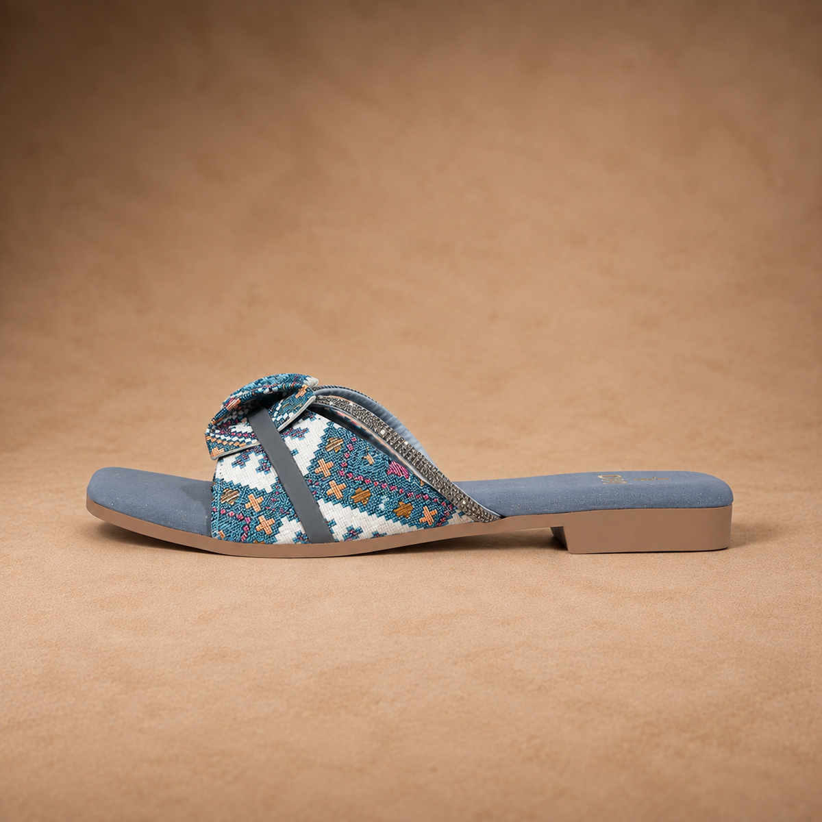 QAVO - The Elara Embellished Bow Flats